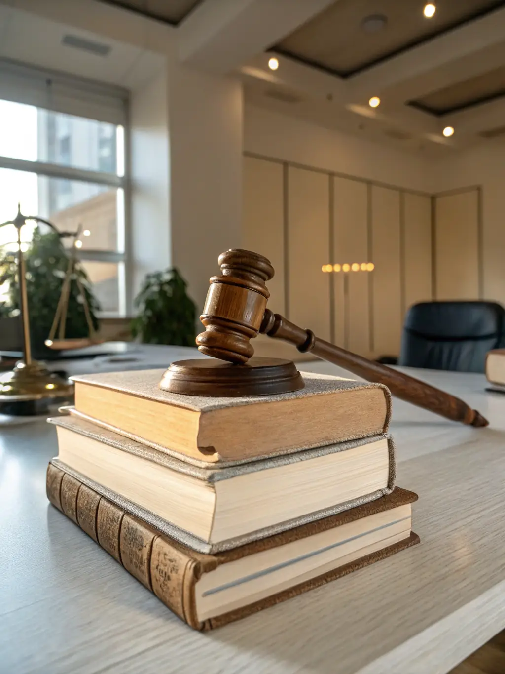 A close-up photograph of a gavel resting on a stack of legal documents, symbolizing the legal aspects of bail bonds.